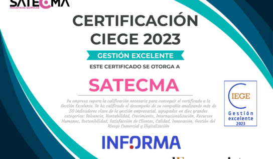 SATECMA obtiene el certificado CEIGE a la gestión excelente
